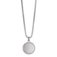 Chaînette avec pendentif Acier inoxydable Zircone 45 cm Ø20 mm-596796
