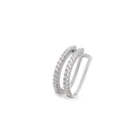 Ear cuff Argent Zircone Rhodié Ø14 mm-596840