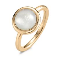 Bague Acier inoxydable jaune PVD nacre blanc Ø12 mm-596918