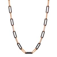 Collier Acier inoxydable, Carbone rosé PVD 45-48 cm-596989