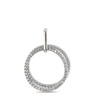 Pendentif Argent Zircone Rhodié Ø20 mm-597242