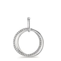 Pendentif Argent Zircone Rhodié Ø20 mm-597243