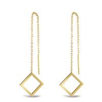 Boucles d'oreilles pendantes Acier inoxydable jaune PVD Ø13.5 mm-597300