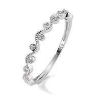 Bague Or blanc 14K Diamant 0.08 ct, 11 Pierres, w-si-597462