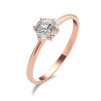 Bague Or rouge 14K Zircone Ø5.5 mm-597464