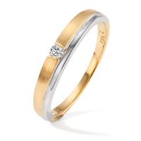 Bague Or blanc 18K, Or jaune 18K Diamant 0.05 ct, w-si-597606