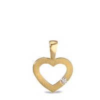 Pendentif Or jaune 18K Diamant 0.02 ct, w-si Coeur-597623