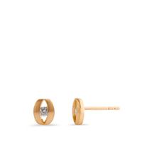 Clous d'oreilles Or jaune 18K Diamant 0.09 ct, 2 Pierres, w-si-597627