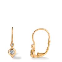 Pendant d'oreilles Or jaune 9K Zircone 4 Pierres-597644