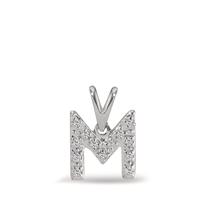 Pendentif Or blanc 9K Diamant 0.03 ct, 13 Pierres, w-pi2-597802