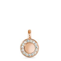 Pendentif Acier inoxydable Zircone rosé PVD Ø8 mm-597834
