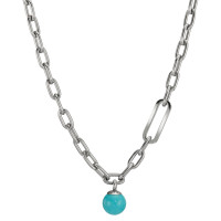 Collier Acier inoxydable Turquoise 43-48 cm-597885