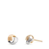 Clous d'oreilles Or jaune 9K, Or blanc 9K Ø7 mm-597977