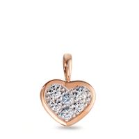 Pendentif Or rouge 14K Zircone 6 Pierres Coeur-598016