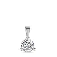 Pendentif Or blanc 14K Zircone Ø5 mm-598026