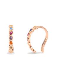 Ear cuff Argent Zircone coloré, 12 Pierres rosé Plaqué or Ø10 mm-598400