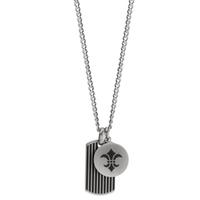 Chaînette avec pendentif Acier inoxydable Émaillé Lys 60 cm-598440