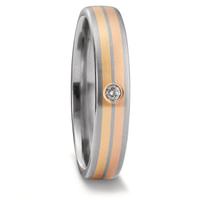 Alliance Titane, Or rouge 18K, Or jaune 18K Diamant 0.03 ct, w-si-598523