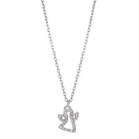 Collier Argent Zircone Rhodié Ange 42-45 cm-598620