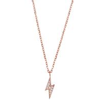 Collier Argent Zircone rosé Plaqué or 42-45 cm-598644