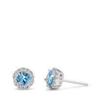 Clous d'oreilles Argent Zircone Rhodié Ø7 mm-598695