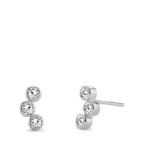 Clous d'oreilles Argent Zircone 6 Pierres Rhodié-598713