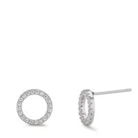 Clous d'oreilles Argent Zircone Rhodié Ø9 mm-598755