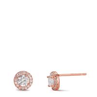 Pendant d'oreilles Argent Zircone rosé Plaqué or-598761