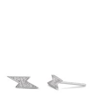 Clous d'oreilles Argent Zircone 18 Pierres Rhodié-598769
