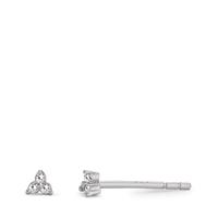 Clous d'oreilles Argent Zircone 6 Pierres Rhodié Ø3 mm-598785