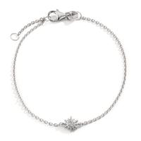 Bracelet Argent Zircone Rhodié 16-18 cm-598824
