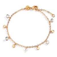 Bracelet Bronze Zircone 5 Pierres Plaqué or 16-18 cm-598840
