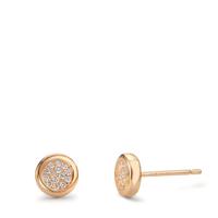 Clous d'oreilles Argent Zircone jaune Plaqué or Ø6.5 mm-598938