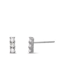 Clous d'oreilles Argent Zircone 6 Pierres Rhodié-598956