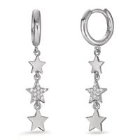 Créoles à charnières Argent Zircone Rhodié Étoile-599183