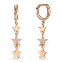 Créoles à charnières Argent rosé Rhodié Étoile-599184