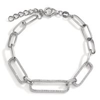 Bracelet Argent Zircone Rhodié 15.5-20 cm-599197