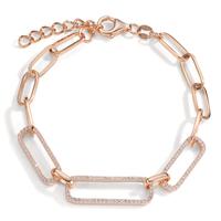 Bracelet Argent Zircone rosé Plaqué or 15.5-20 cm-599198
