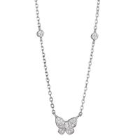 Collier Argent Zircone Rhodié Papillon 40-45 cm-599257