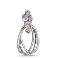 Pendentif Argent Zircone 5 Pierres Rhodié-599293