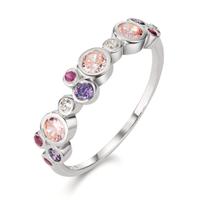 Bague Argent Zircone 13 Pierres Rhodié-599294
