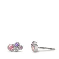 Clous d'oreilles Argent Zircone 8 Pierres Rhodié-599295