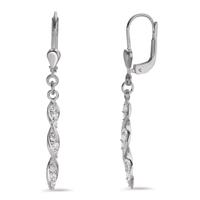 Pendant d'oreilles Argent Zircone 18 Pierres Rhodié-599302