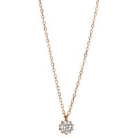 Collier Argent Zircone rosé Plaqué or 40-45 cm Ø6.5 mm-599366