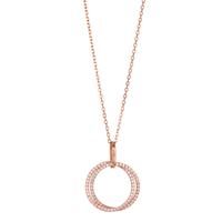 Collier Argent Zircone rosé Plaqué or 40-45 cm Ø20 mm-599378