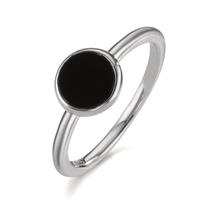 Bague Argent Onyx Rhodié Ø7.5 mm-599398