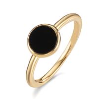 Bague Argent Onyx jaune Plaqué or Ø7.5 mm-599400
