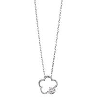 Collier Argent Zircone Rhodié Fleur 40-45 cm Ø14 mm-599438