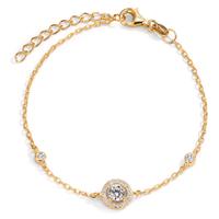 Bracelet Argent Zircone jaune Plaqué or 16-19 cm-599451