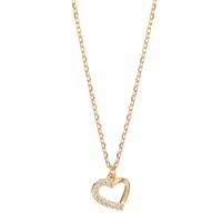 Collier Argent Zircone 11 Pierres jaune Plaqué or Coeur 40-45 cm Ø8.5 mm-599622